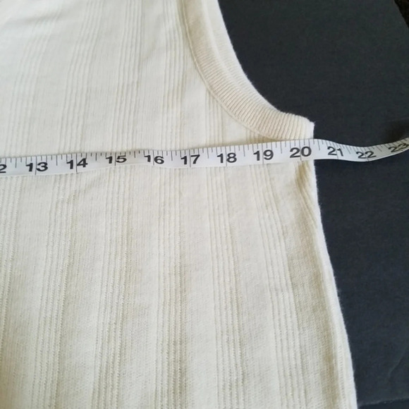 Vintage Robert Bruce White Ribbed Knit Sweater Vest Union Label - Picture 4 of 11